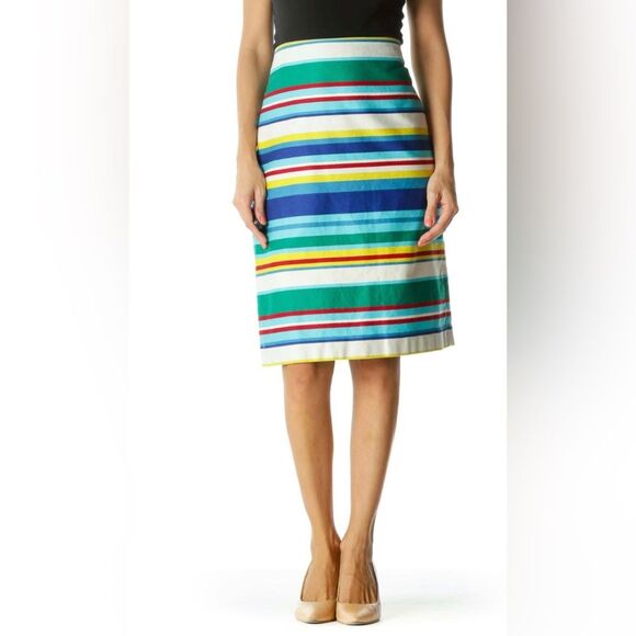 Talbots Petite Striped Pencil Skirt - Picture 1 of 6